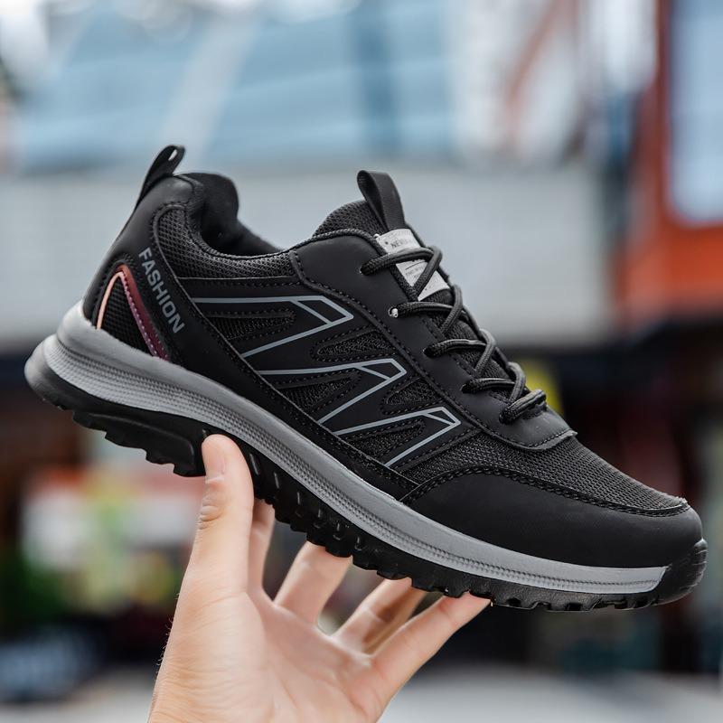 Men's shoes spring new trendy breathable sneakers black walking shoes soft-soled shoes men's and women's casual shoes