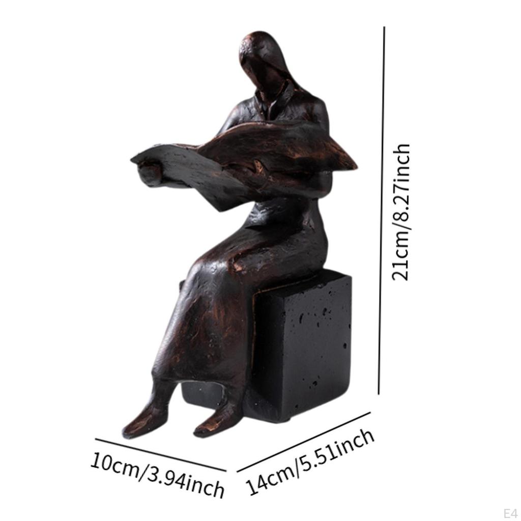 Figurka Czytelnik Dzieło Sztuki Podpórka do Książek Żywica Nowoczesny Design Rzeźba do Salonu Biura Półki