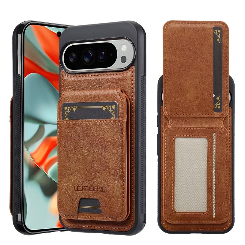 Magnetic Wireless Charging Leather Wallet Phone Case For Google Pixel 10 Pro XL 9 9A 8 8A 7 7A Pixel9 Pixel8 Pixel7 Flip Cover