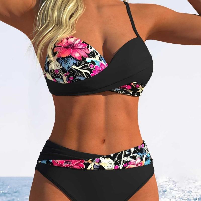 2026 European and American New Lace-up, Bikini Triangle Bag Split Swimsuit New