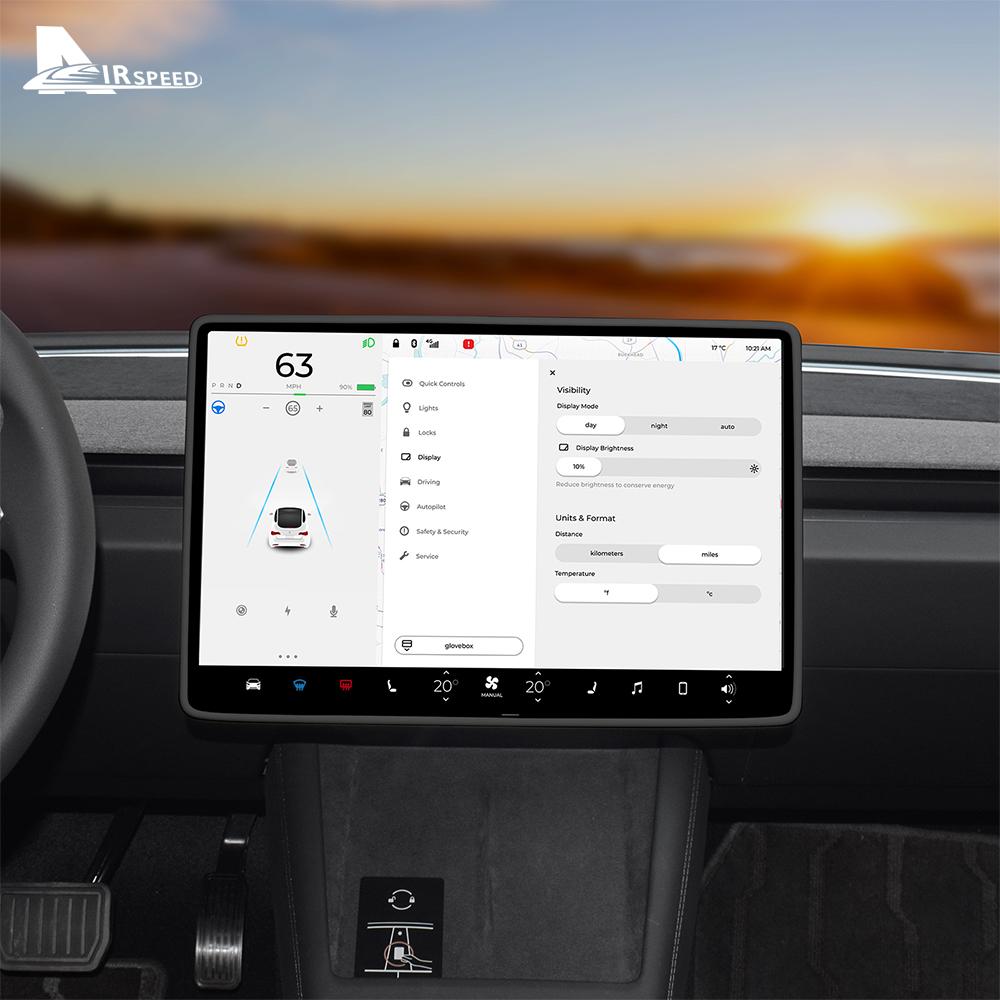 For Tesla Model 3 Highland 2025 Model Y Juniper 2025-up Silicone Screen Frame Display Edge Protector Central Control Accessores