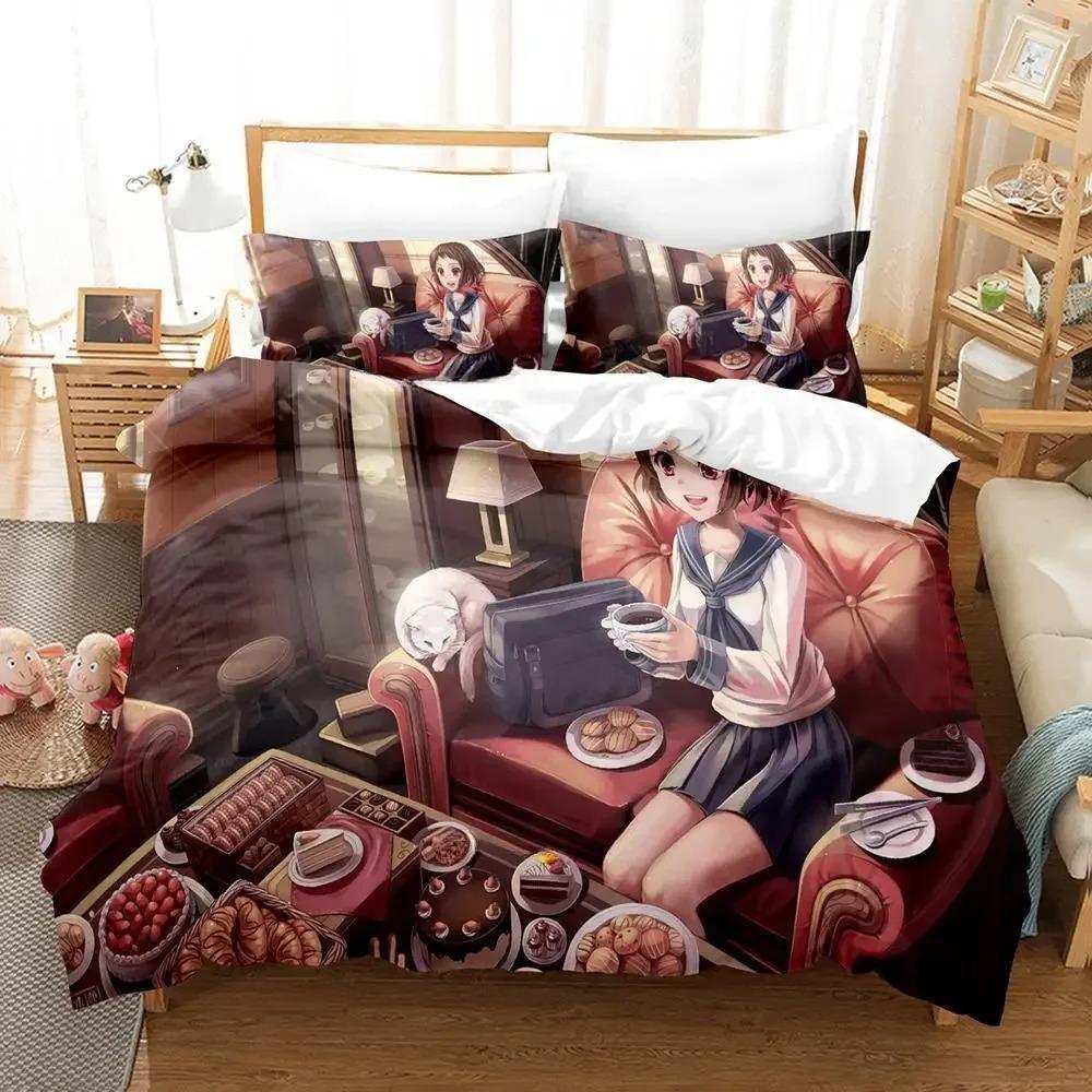 New Hyouka Bedding Set Single Twin Full Queen King Size Bed Set Adult Kid Bedroom Duvet cover Sets 3D Print Anime Bed Sheet Set