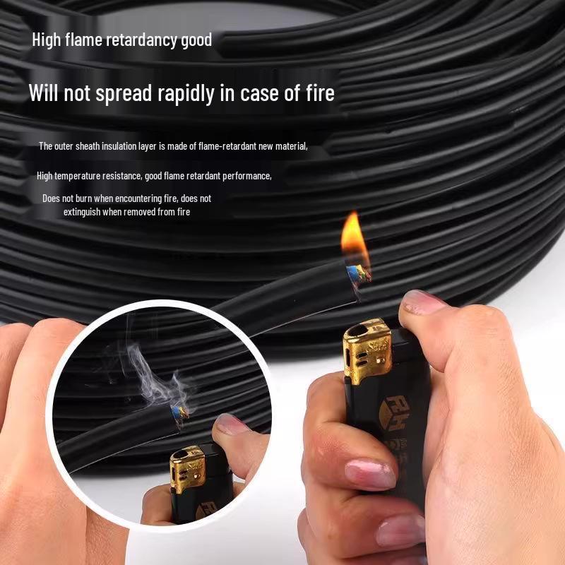 Pure Copper 2-Core/3-Core Flexible Cable Wire, 1.5/2.5/4 Sq mm, Sheathed for Household Power.