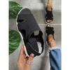 Sommer Neue Damen Sandalen Große Größe Atmungsaktiv Elastisch Flacher Boden Lässige Damenschuhe