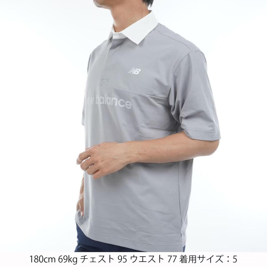 Golf Half Sleeve Polo Shirt To the 3 [New Balance] Men's (Stretchy/Cool Touch) / 012-5166004 023_Gray [S]