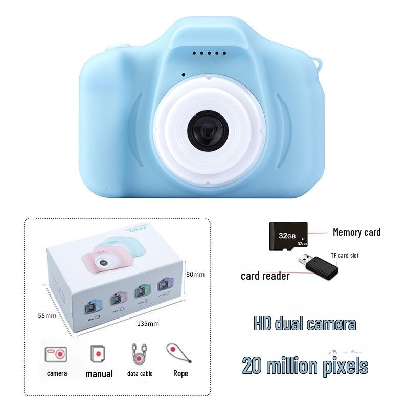 Çocuk HD Dijital Çizgi Film Kamera - Çocuklar İçin Mini Oyuncak Doğum Günü Hediyesi