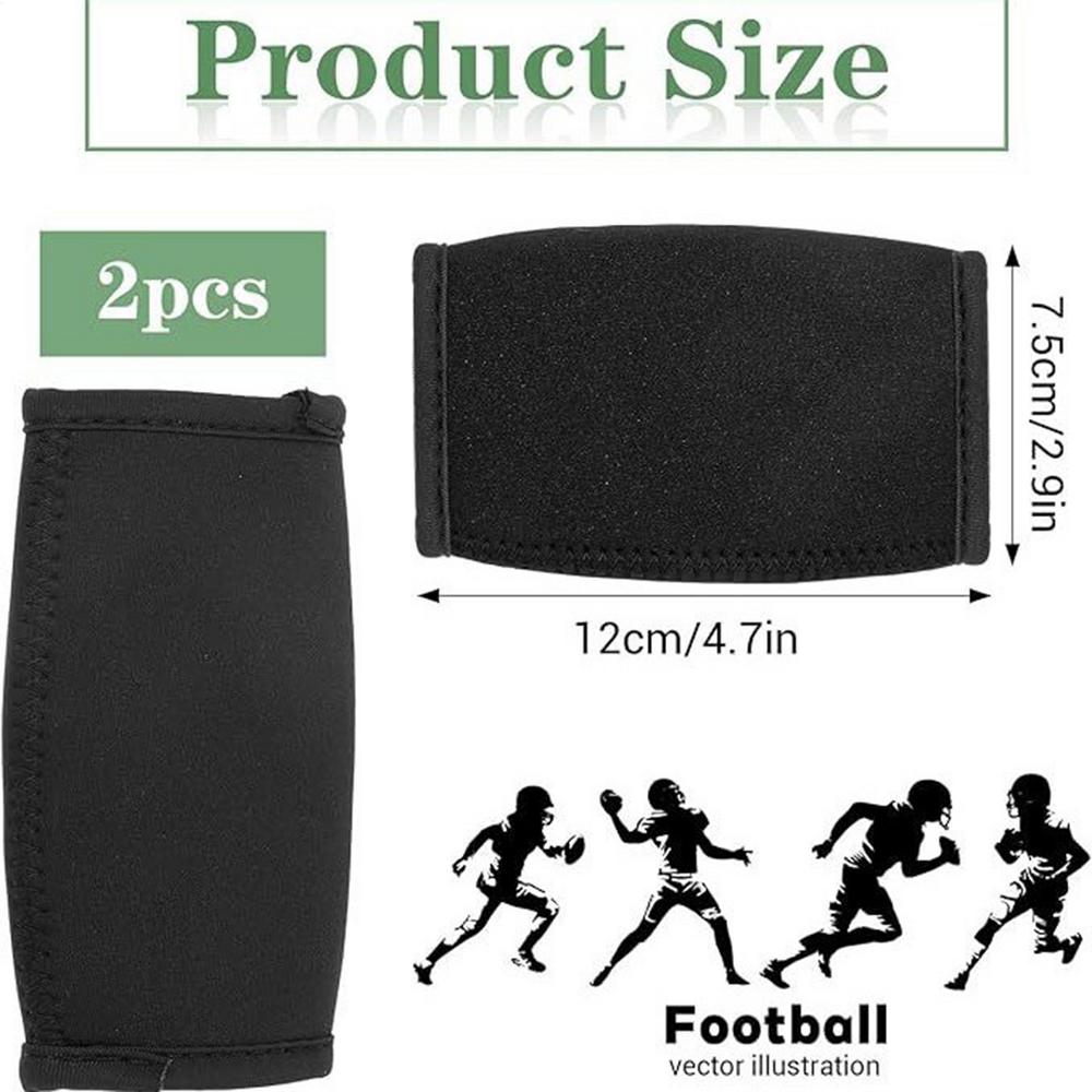 

Football Chin Strap Cover 2 Pieces Helmet Guard Strap Athletic Chin Pad For Sports Ice Hockey Cycling Bike Practice Training чорний