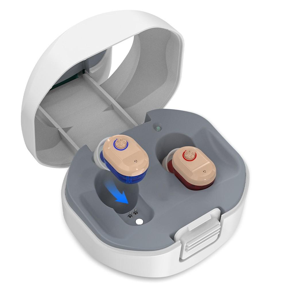 Portable USB Rechargeable Digital Hearing Aid 1/2pcs Audiphone Hearing Device Intelligent Noise Reduction Sound Amplifier