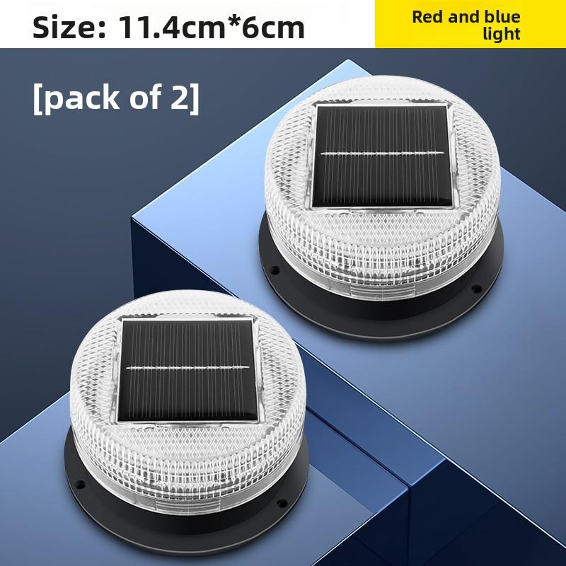 Solar LED Magnetic Warning Light Car Truck Vehicle Wireless Strobe Beacon Flashlight Emergency Signal Night Sensor Flashing