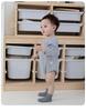 Infant Pure Cotton Long Sleeve Bodysuit with Off-Center Placket - Newborn Spring Romper