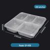 Xinpaike 1500ml Disposable 5-Compartment Food Containers