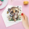 6Pcs Diamond Painting Greeting Card Flower Animals DIY Diamond Painting Card Diamond Daily Wish Card for Family Friends Gift