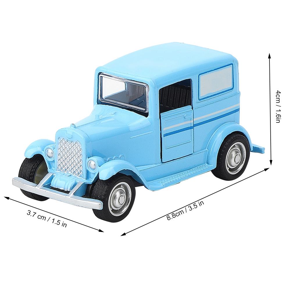 Alloy Car Toy Vintage Simulation Vehicle Model Children Kid Pull Back Vehicle Toy(Blue )