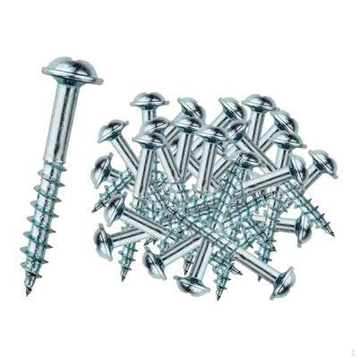 100x M4 25 Self Tapping Screws Wood Screw Sturdy Woodworking Oblique Hole for DIY Assembly