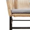 5 Piece Outdoor Dining Set with Cushions Brown Poly Rattan Glass Table