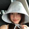 New Summer Women'S Striped Bucket Hat Japanese Style Wide Brim Sun Protection Hat Versatile Sun Hat