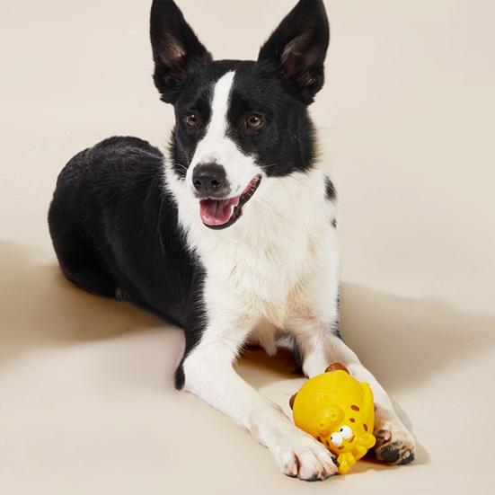 Squeaky Dog Chew Toy for Small Medium Large Dogs Cartoon Animal Design Interactive Latex Dog Toy for Anxiety Relief Teeth Cleaning