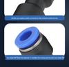 PU Quick-Connect Pneumatic Air Hose Coupler (Sizes: 4-16mm) - Plastic Straight-Through Connector