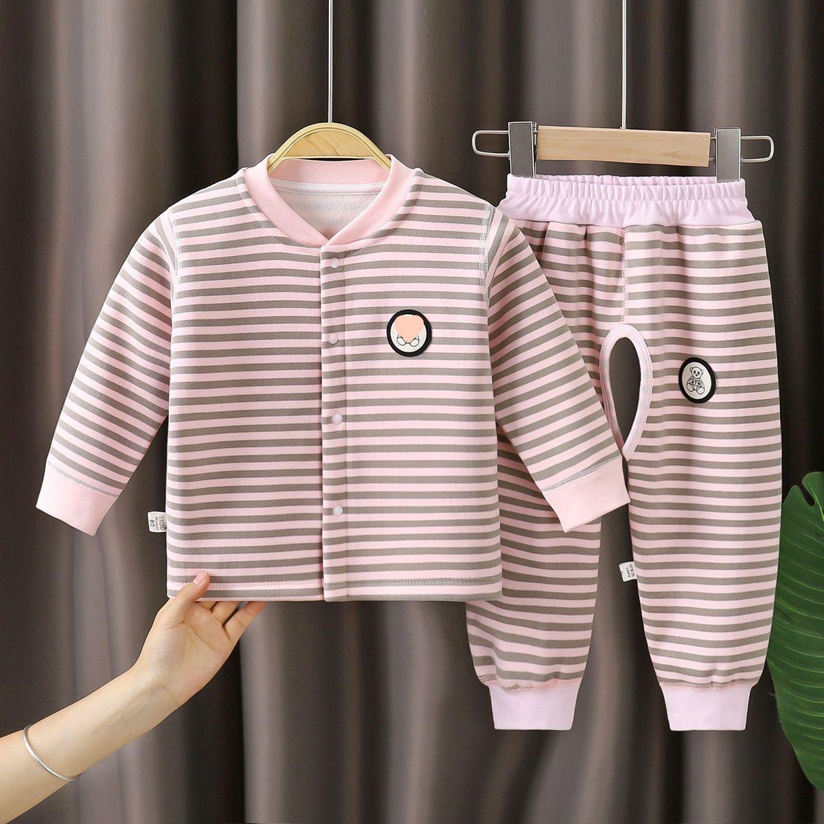 

Осенне-зимний флисовый комплект для младенца: С открытой промежностью, для мальчиков и девочек, двухкомпонентная верхняя одежда 90 for 20-25 lbs