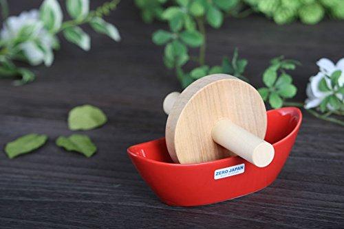 ZERO JAPAN Herb Mortar with Wooden Roller (Cherry Blossom) KTZ-002 TO Tomato, W160 X D74 X H55mm