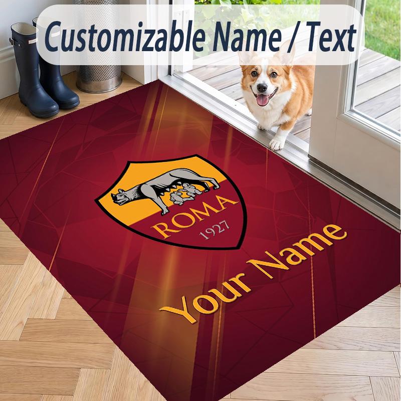 Custom Text Printed Rug AS Roma Non Slip Floor Carpet For Home Room Decor