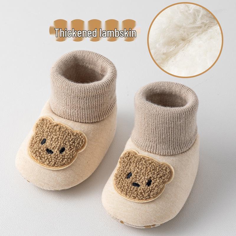Warm Velvet Infant Pre-Walking Non-Slip Socks for Autumn/Winter