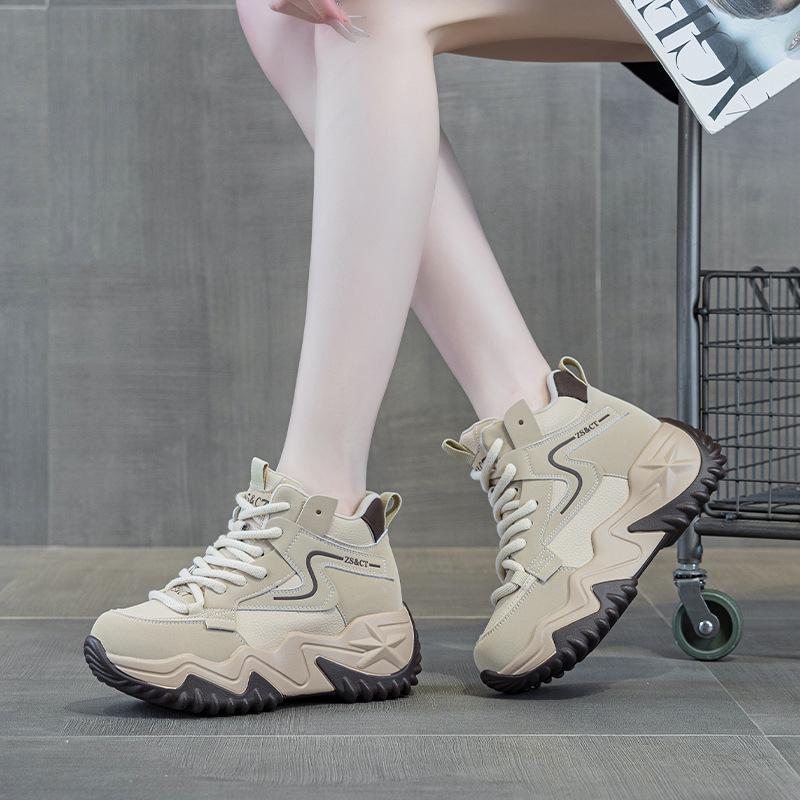 9962 leather high-top shoes children's new versatile autumn and winter platform sports and leisure shoes