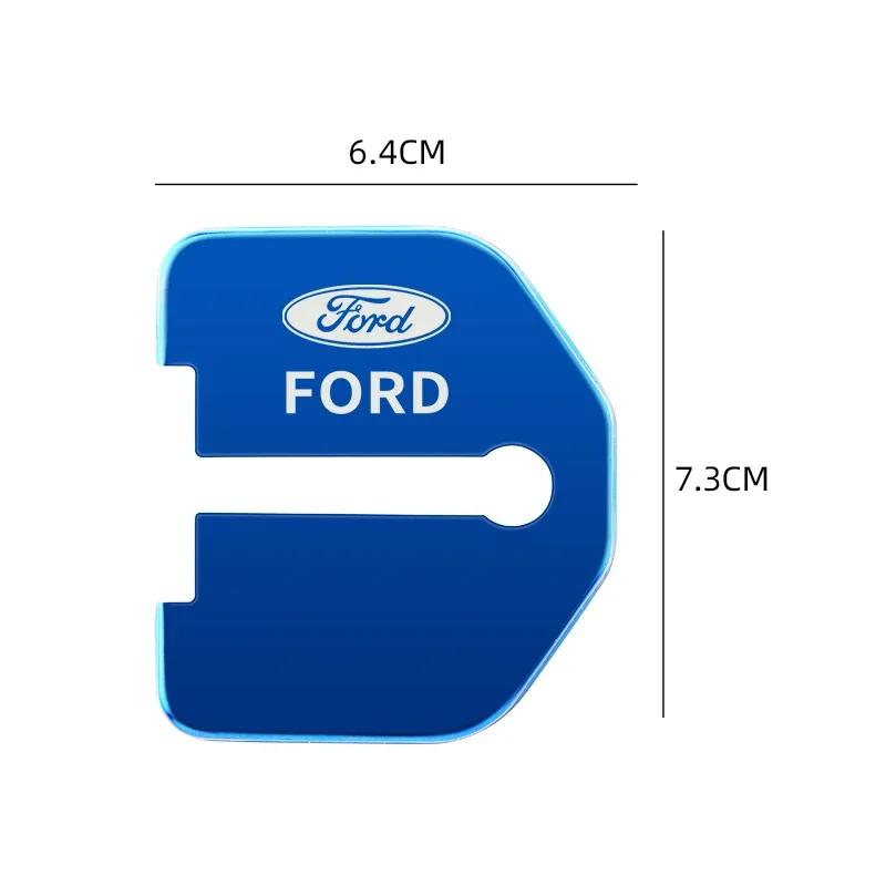 Autosticker 2026 Ford 4-delige set deurslotdecoratie beschermhoes embleemhouder voor Ford Kuga Territory Focus RS Escort Fiesta Mond