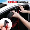 Car Door Weatherstrip Universal Shape 5M/16.4Ft For Car Door Edge