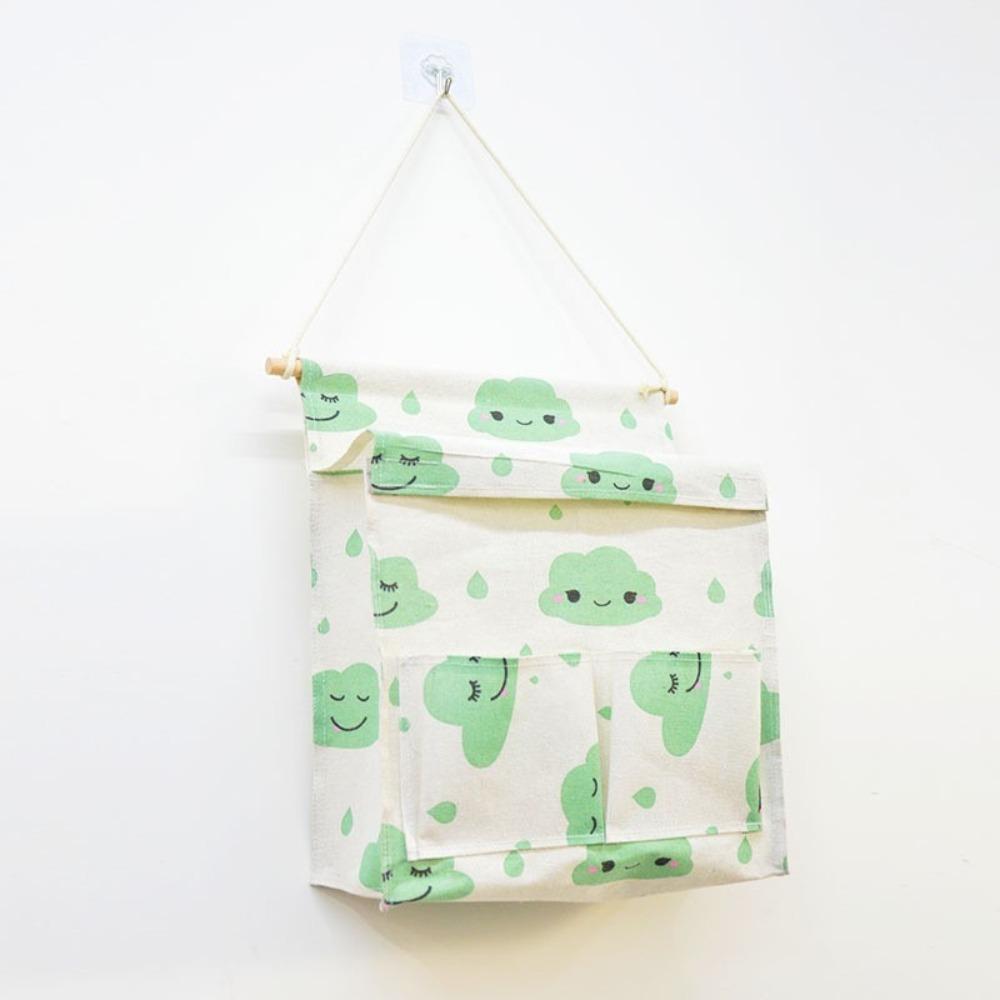 Wall Mounted Sundries Storage Pouches 3 Pockets Bedside Organizer Wall Hanging Bag  Dormitory