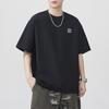 Summer Heavy 300g Embroidered Short-sleeved T-shirt Loose Japanese Casual T-shirt
