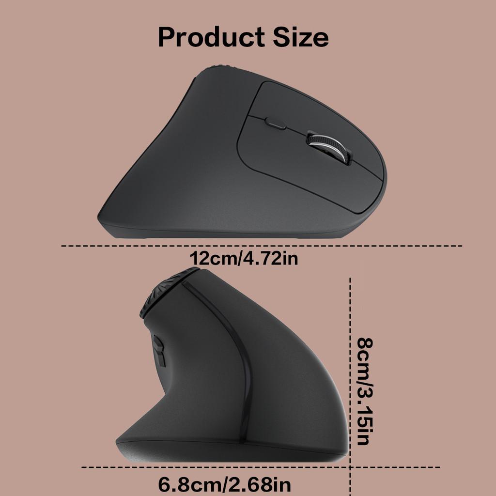 JOMAA Right Hand Wireless Vertical Mouse with Adjust Knob Bluetooth Ergonomics Mice for Computer Laptop Tablet Windows