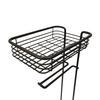 Elegant Iron Standing Tissue Dispenser Large Capacity Modern Floor Mounted Toilet Paper Stand for Homes Office Or Travel