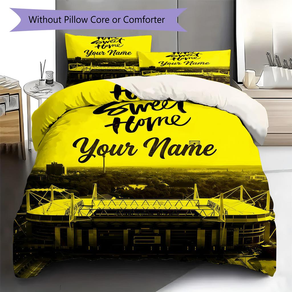 Custom Name BVB Bedding,Quilt Set Quilt Cover Pillowcase Home Birthday Gift(1 * duvet cover + 2 * pillowcase, without core) -HE49