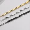 Bamboo Link Chain Bracelet Stainless Steel Bracelets for Men