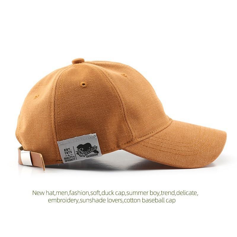 Trendy brand sticker baseball hat men and women couples versatile casual visor retro soft top pure cotton cap