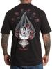 Sullen Herren Spade zu Schwarz Kurzarm Standard T-Shirt Tattoo Totenkopf Karten T-Shirt