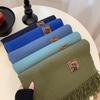 Autumn and Winter Warm Scarf for Women Korean Versatile Single Color Shawl Soft Solid Color Anti Cold Scarf