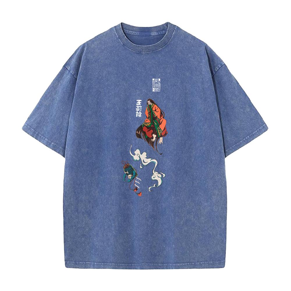 Trendy Jujutsu Kaisen T Shirt Geto Suguru Manga Tshirt Vintage Washed Streetwear Men Unisex Clothe  Pure Cotton Tee Top