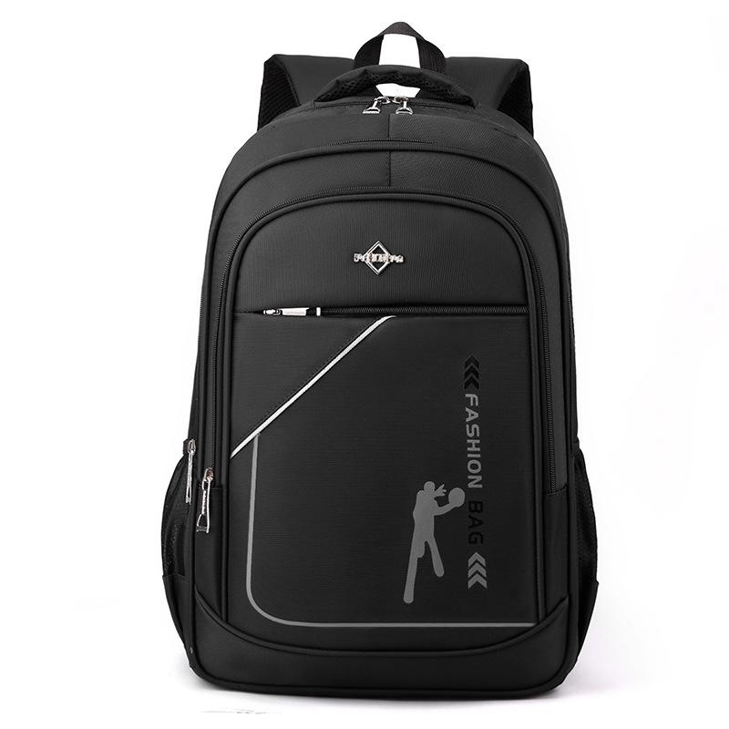 

Backpack School bag Large capacity travel backpack Solid color Casual business Backpack Sports чорний