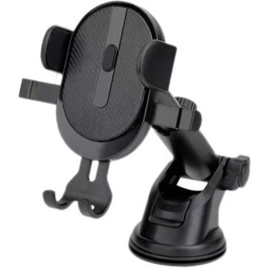 

Universal Telescopic Car Phone Holder with Vacuum Suction for Dashboard & Windshield чёрный