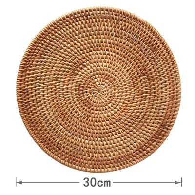 

Rattan Placemat Natural Handmade Heat Resistant Thick Hot Pads Mats Rattan Trivets Kitchen Table Decoration Accessories