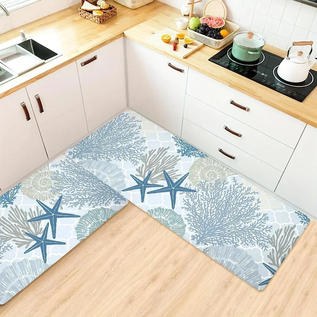 1PC Coffee Pattern Home Door Mats Kitchen Rugs Non-Slip Pop Design Living Room Rugs Bath Mat Carpet for Home Sink Laundry Decor