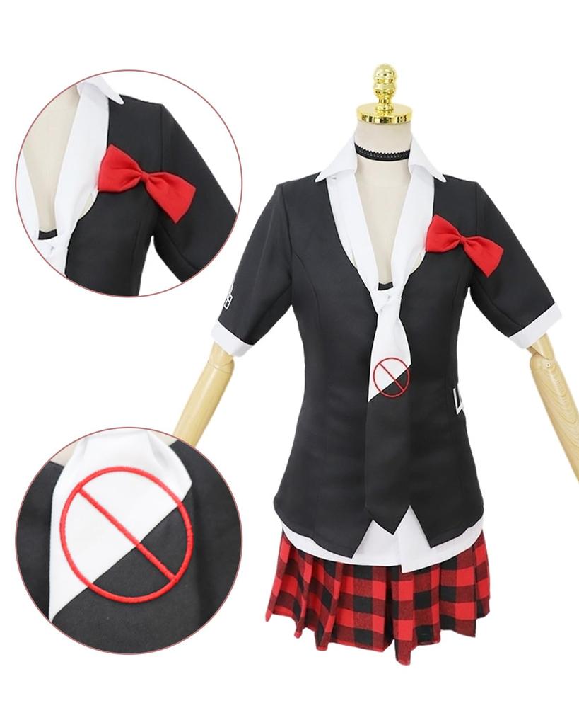 [CR ROLECOS] Junko Enoshima Cosplay Costume, Junko Enoshima Cosplay Uniform Costume (Junko Enoshima, Size L)