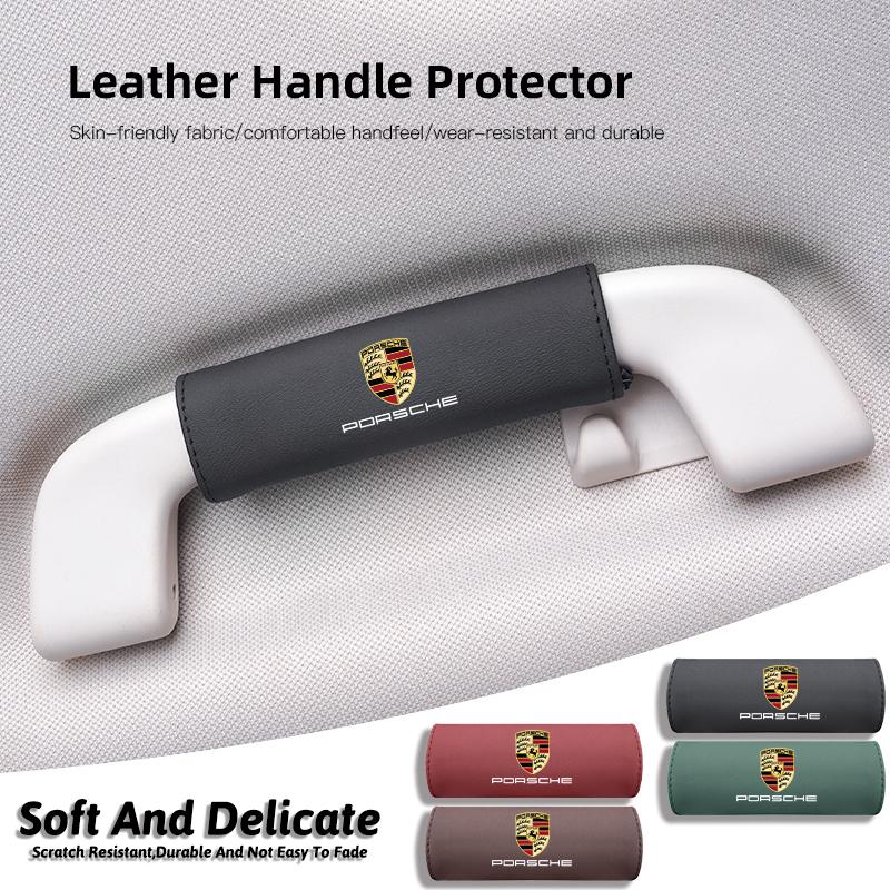 Car Interior Handle Protection Cover Roof Pull Gloves For Porsche 911 718 Taycan Panamera Cayenne Macan Boxster Cayman Pajun 918