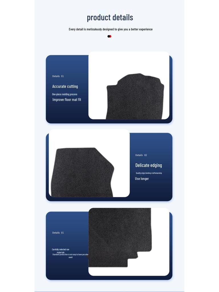 Hongqi H5 (2023-2025) Black Nylon Car Floor Mats - Wear-Resistant & Durable