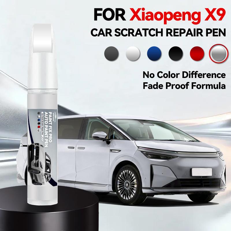 

Car Paint Repair Pen For Xiaopeng X9 Paint Scratch Repair Accessories Brilliant Black Blue Grey White Wine Red срібний