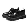 Big head leather shoes Korean version trendy British versatile business dress men's shoes casual youth black small leather shoes 3195-R