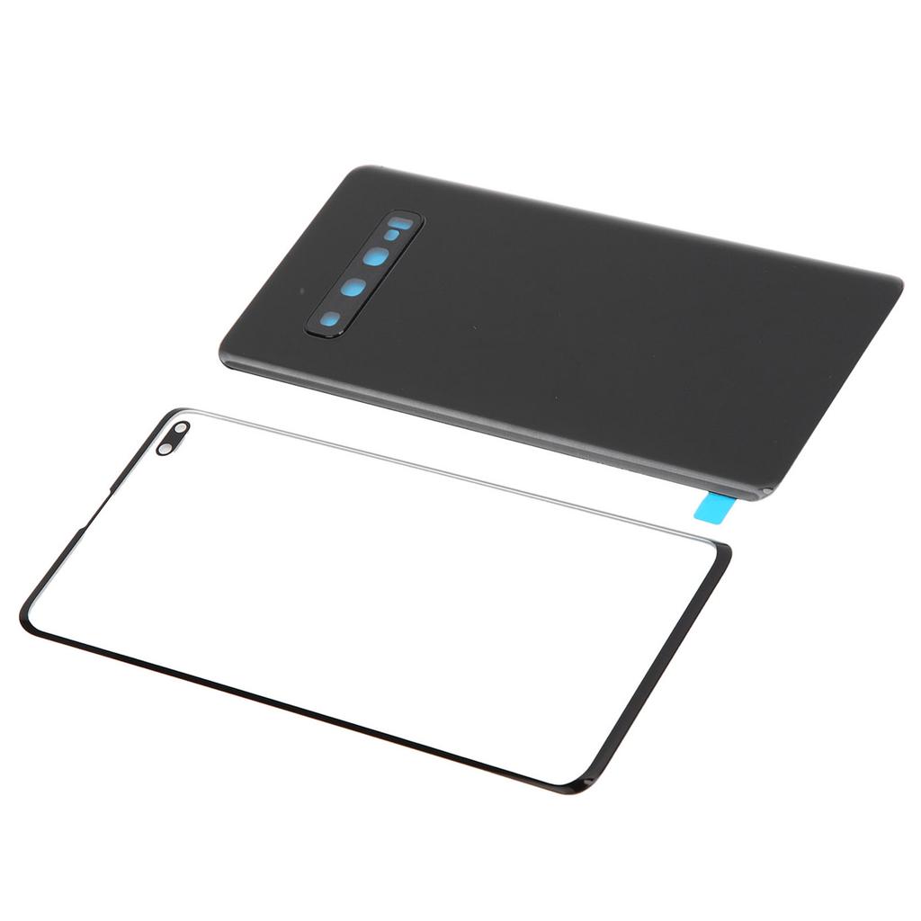 Mobile Phone Back Glass Cover and Outer Glass Panel Replacement for Samsung S10+Plus(Black )