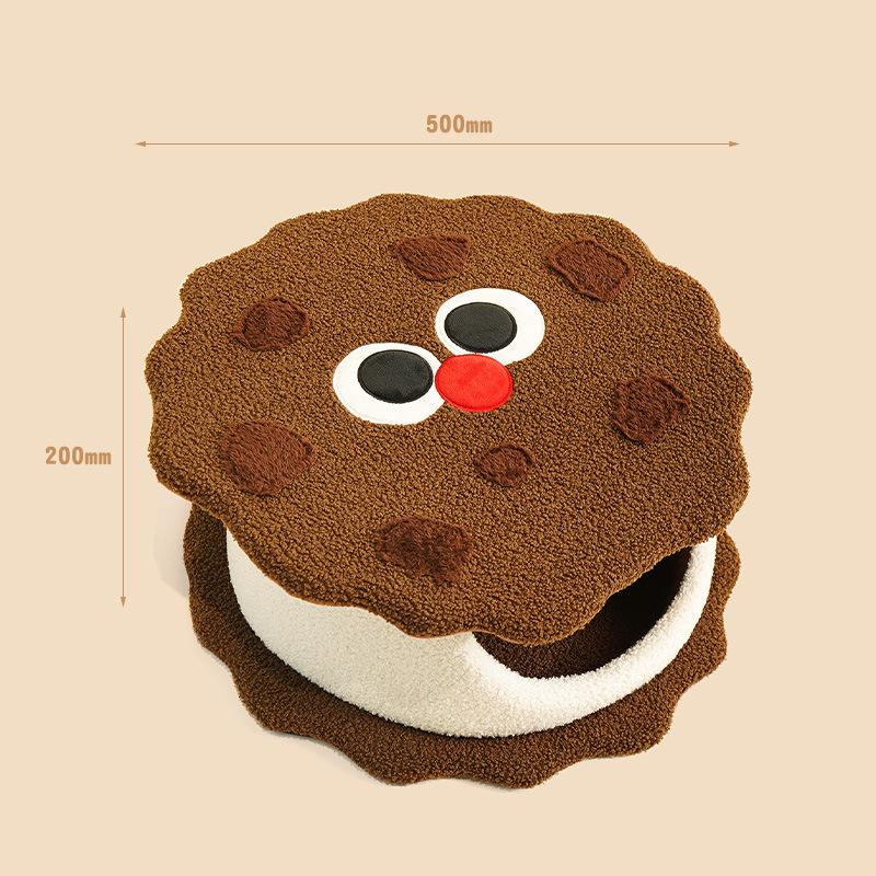 

Cute Sandwich Biscuits Cat Litter Removable Washing Four Seasons Cat House Soft Cat Beds Sleeping Mat Nest Warm Pet Supplies